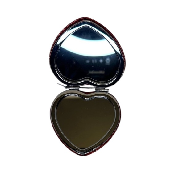 Coach Red Glitter Heart Mirror NWT - Picture 3 of 3